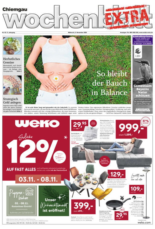 Chiemgau Wochenblatt EXTRA vom Mittwoch, 05.11.2025