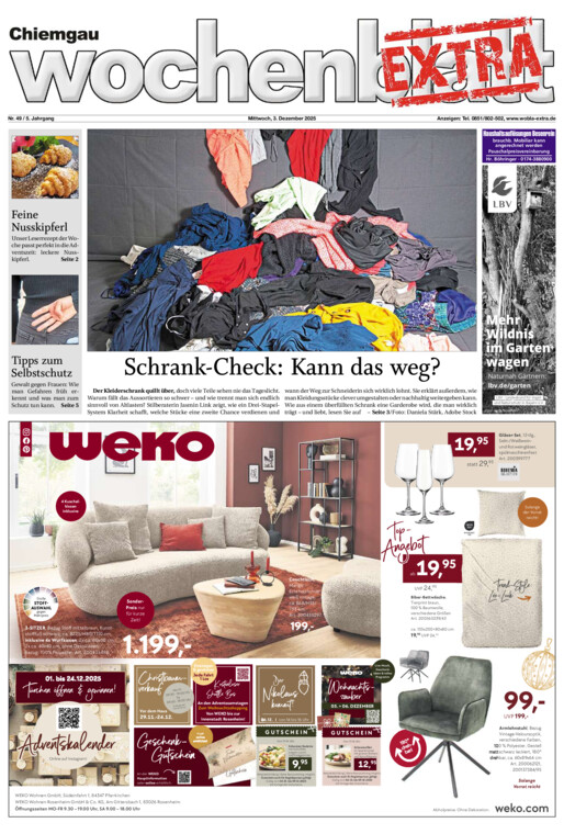 Chiemgau Wochenblatt EXTRA vom Mittwoch, 03.12.2025