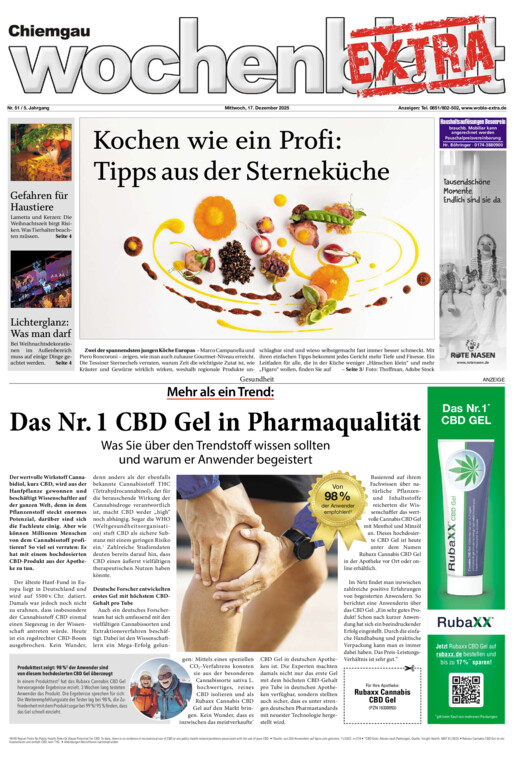 Chiemgau Wochenblatt EXTRA vom Mittwoch, 17.12.2025