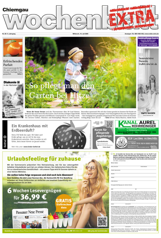 Chiemgau Wochenblatt EXTRA vom Mittwoch, 16.07.2025