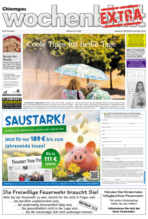 Chiemgau Wochenblatt EXTRA vom Mittwoch, 25.06.2025