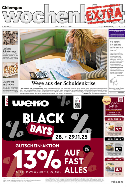 Chiemgau Wochenblatt EXTRA vom Mittwoch, 26.11.2025