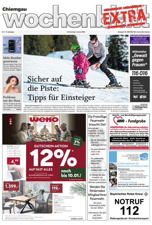 Chiemgau Wochenblatt EXTRA vom Donnerstag, 08.01.2026