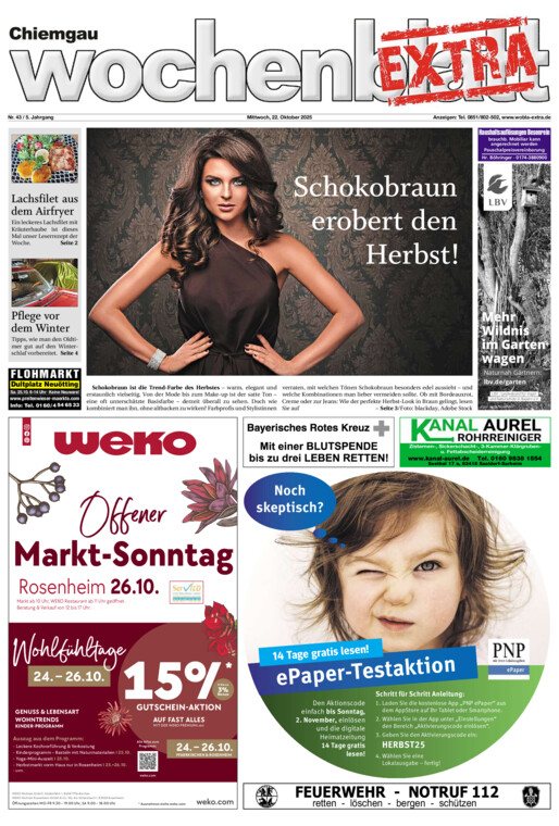 Chiemgau Wochenblatt EXTRA vom Mittwoch, 22.10.2025