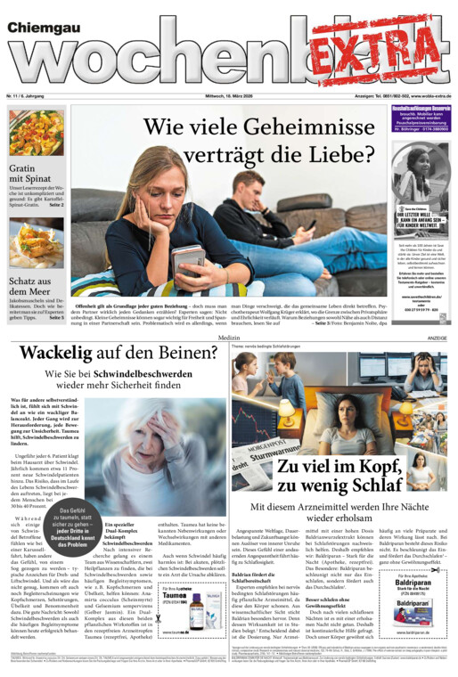 Chiemgau Wochenblatt EXTRA vom Mittwoch, 18.03.2026