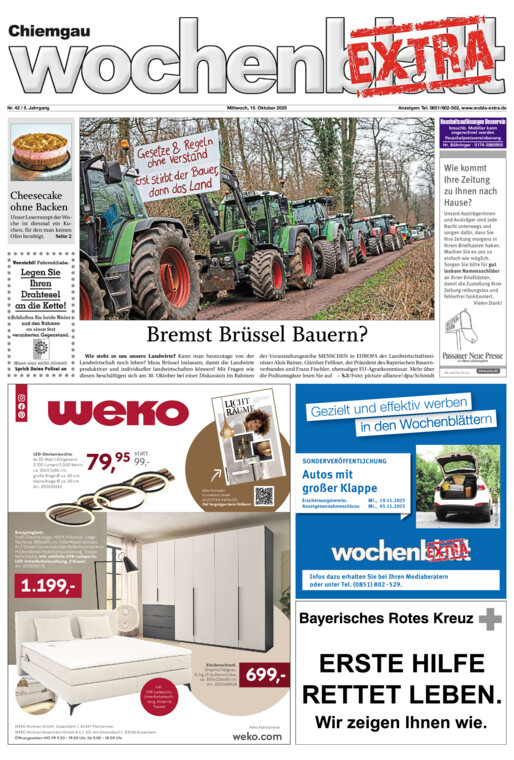 Chiemgau Wochenblatt EXTRA vom Mittwoch, 15.10.2025