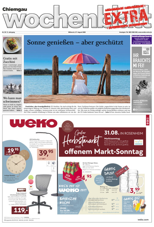 Chiemgau Wochenblatt EXTRA vom Mittwoch, 27.08.2025