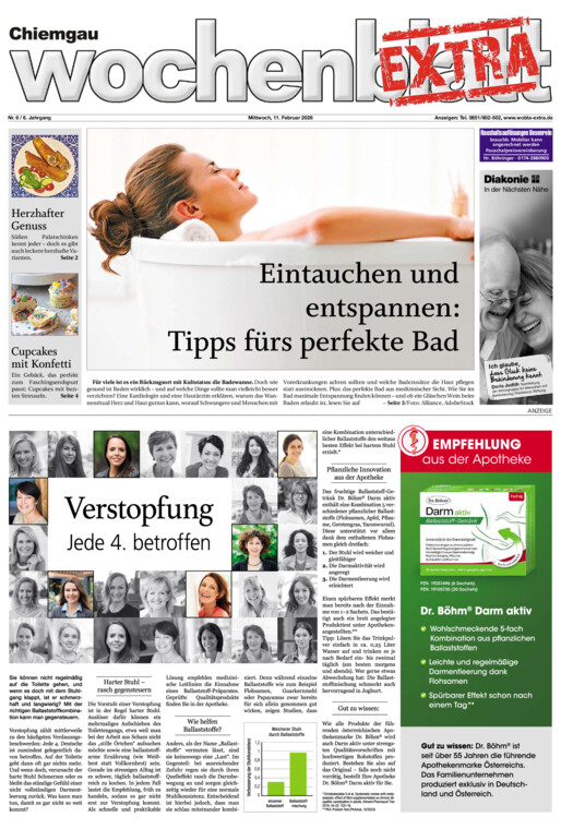 Chiemgau Wochenblatt EXTRA vom Mittwoch, 11.02.2026