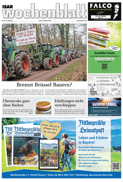 Isar Wochenblatt vom Samstag, 18.10.2025