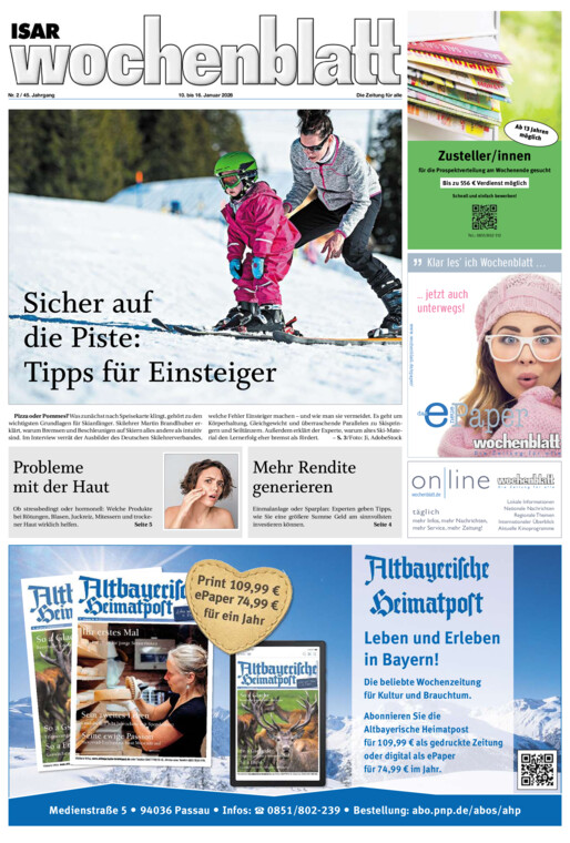 Isar Wochenblatt vom Samstag, 10.01.2026