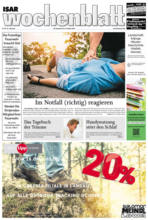 Isar Wochenblatt vom Samstag, 28.09.2024