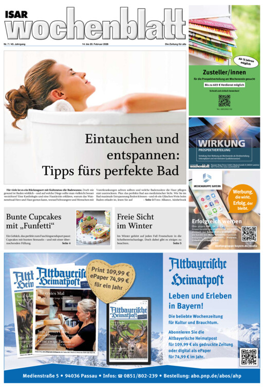 Isar Wochenblatt vom Samstag, 14.02.2026