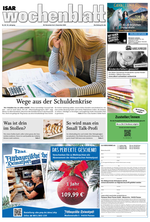 Isar Wochenblatt vom Samstag, 29.11.2025