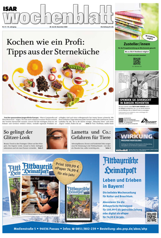Isar Wochenblatt vom Samstag, 20.12.2025
