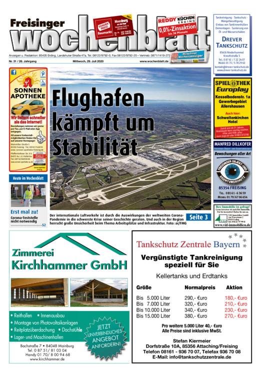 Freisinger Wochenblatt vom Mittwoch, 29.07.2020