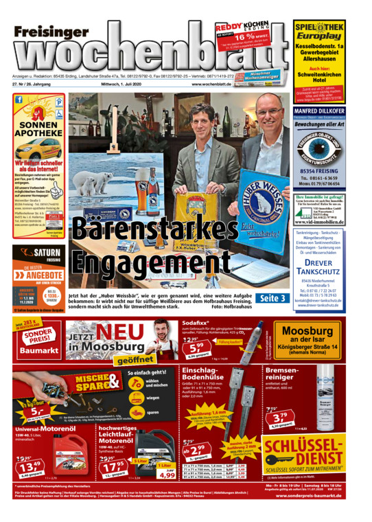 Freisinger Wochenblatt vom Mittwoch, 01.07.2020