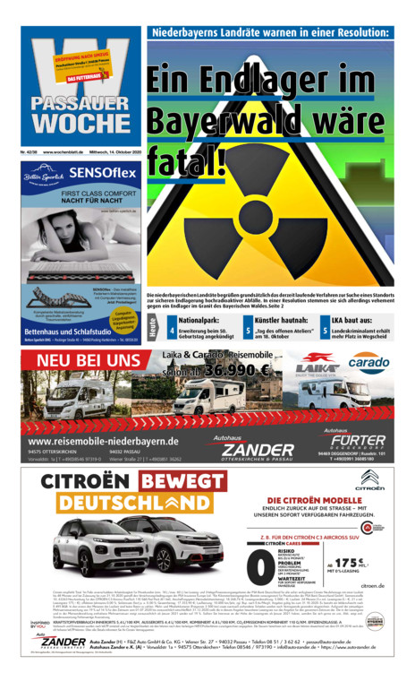 Passauer Woche vom Mittwoch, 14.10.2020